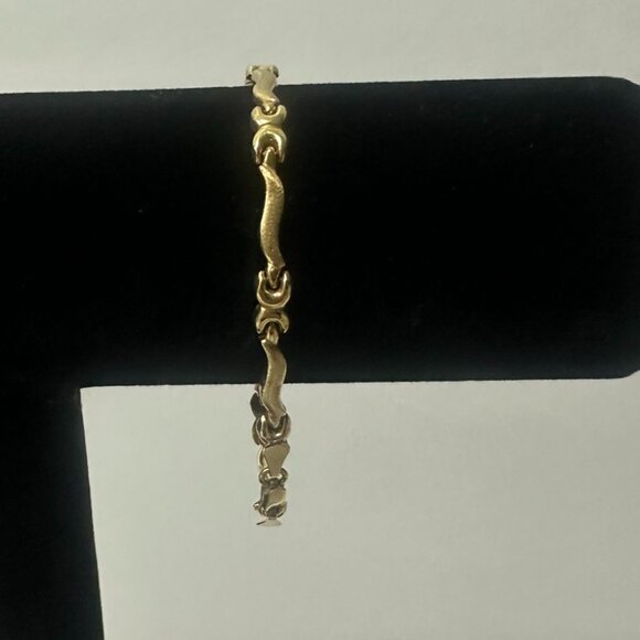 10k Yellow Gold Bracelet 7 Inches - Picture 1 of 7